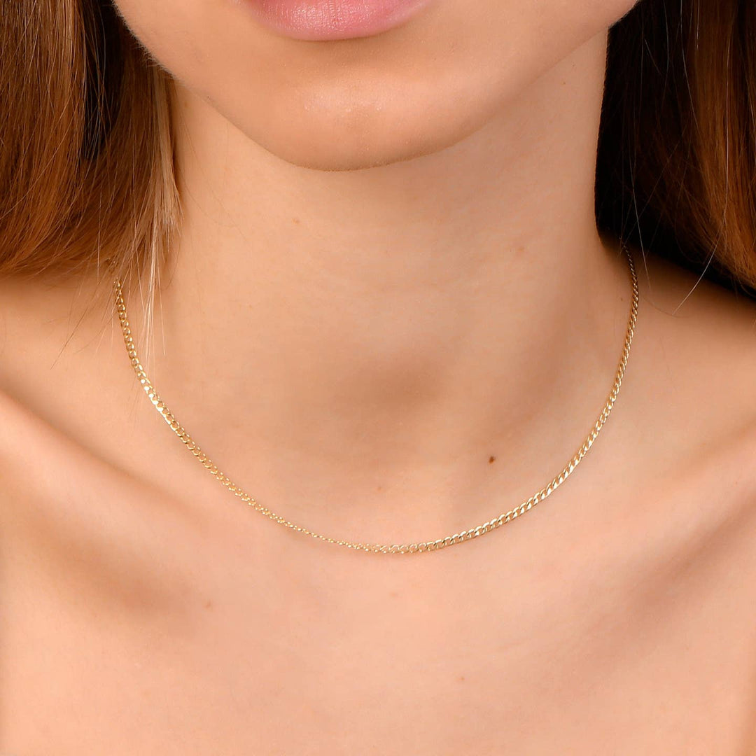 14k Curb Chain Necklace