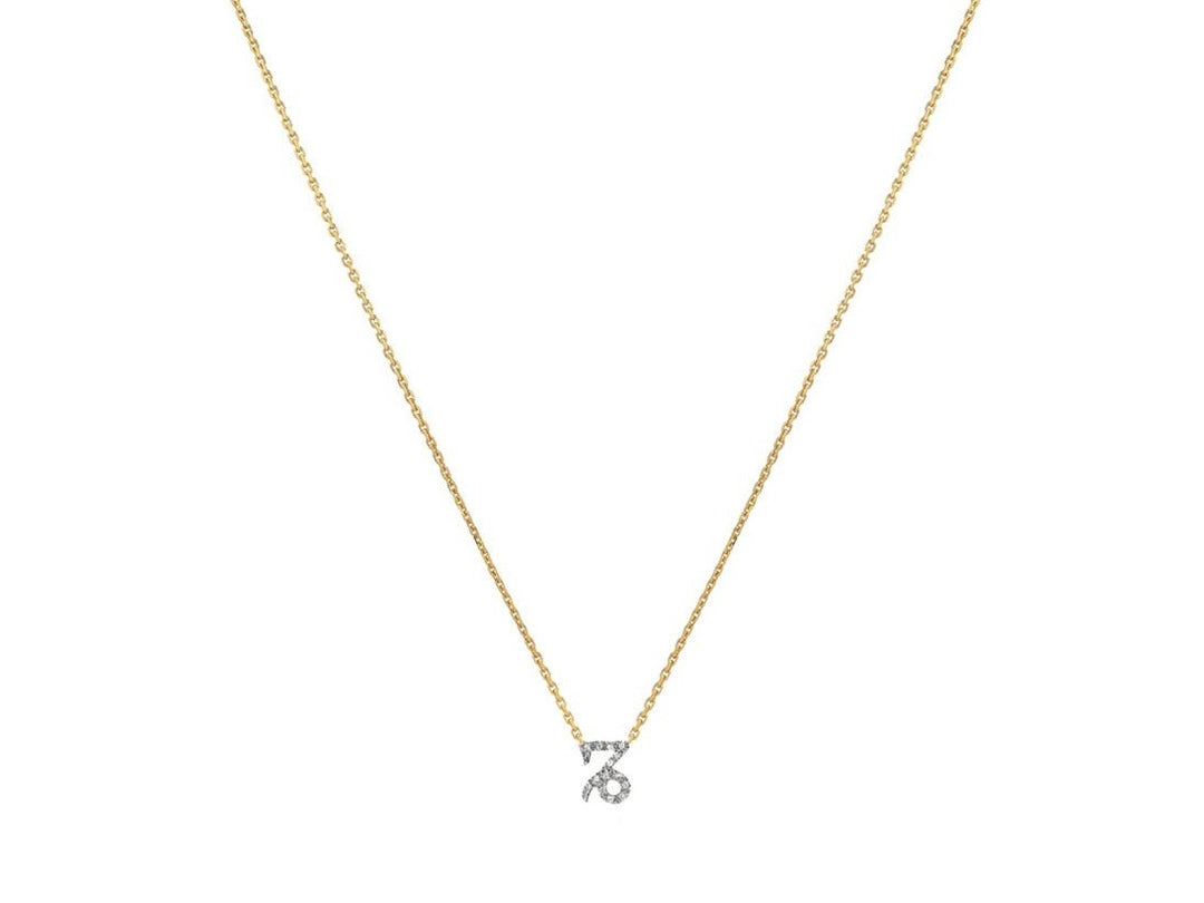 Diamond Capricorn Pendant Necklace