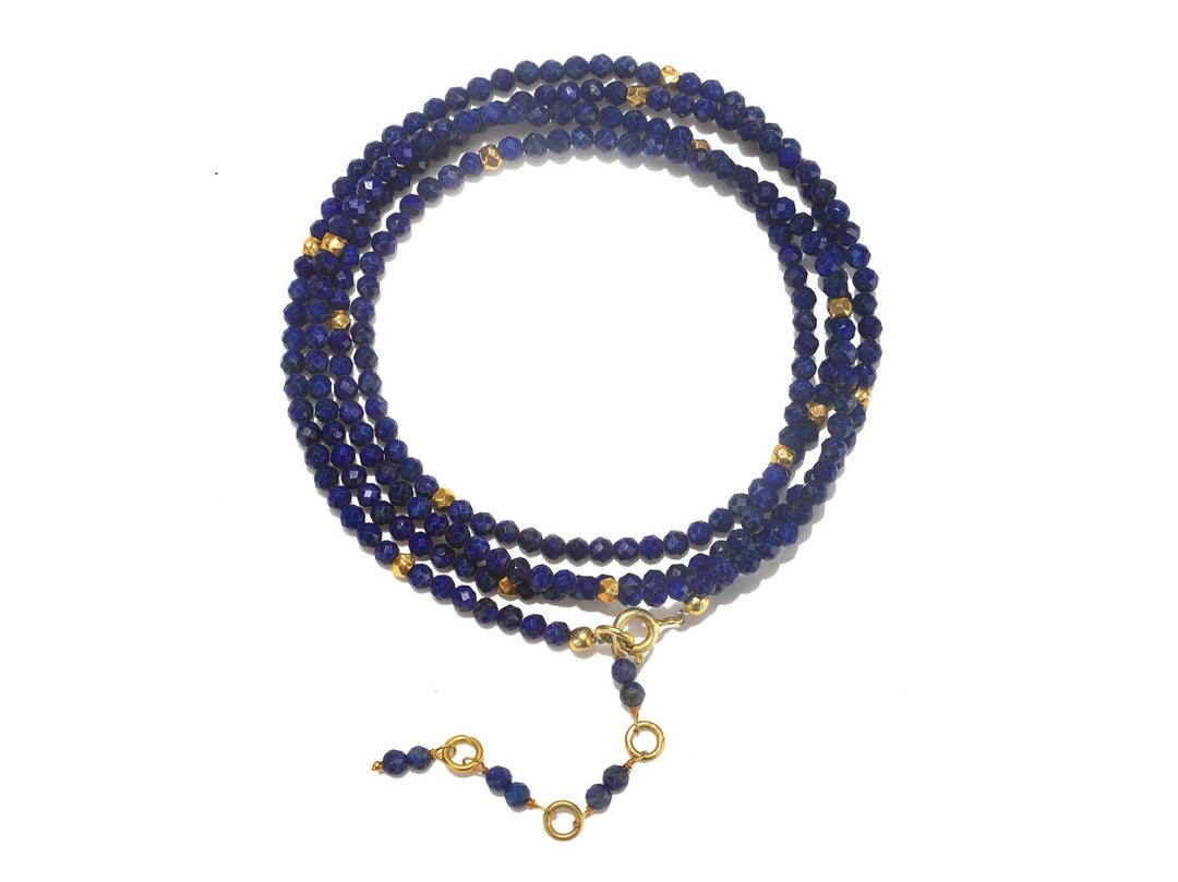 Lapis Sparkle Wrap Bracelet