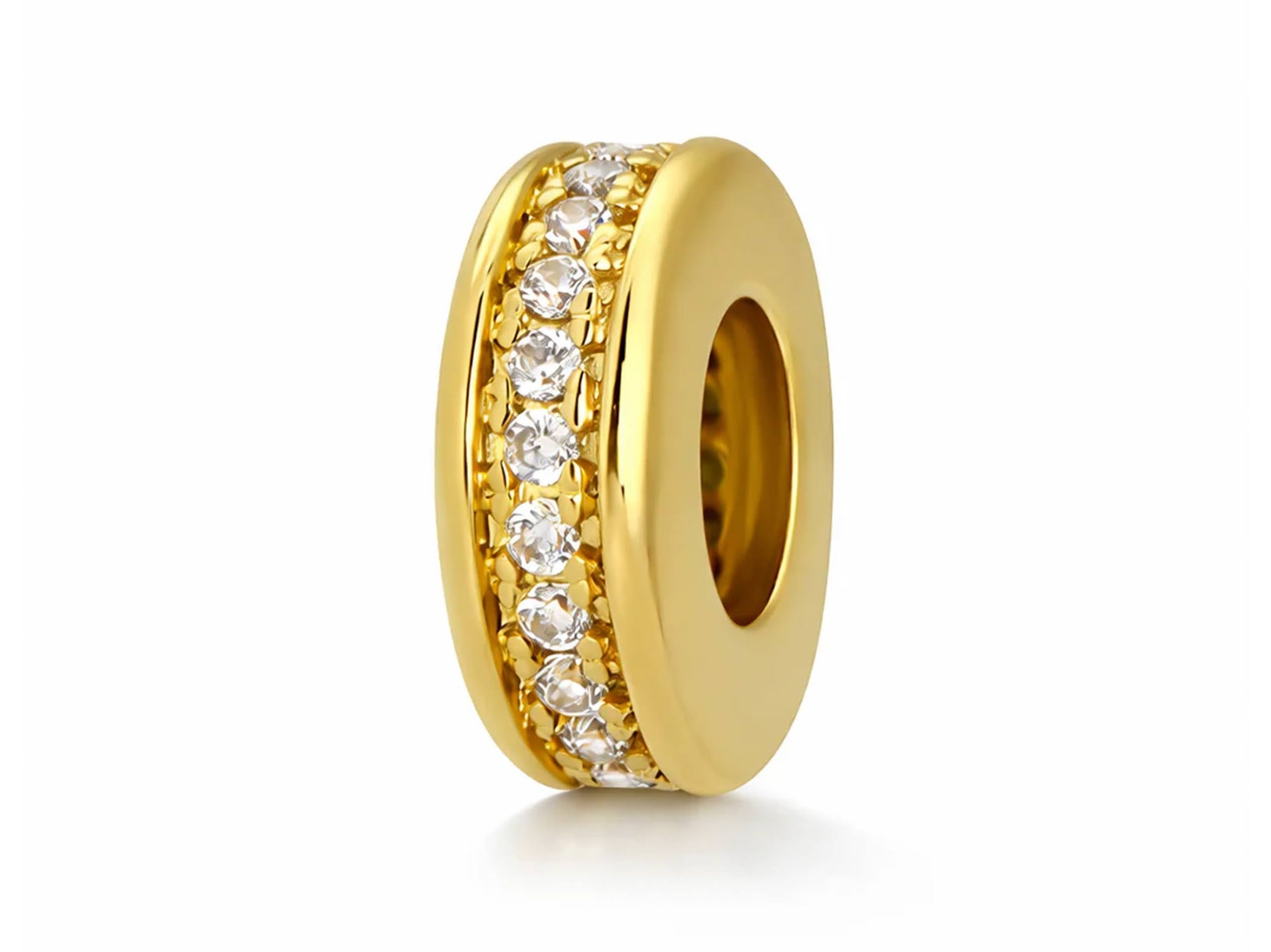Gold and CZ Charm Spacer