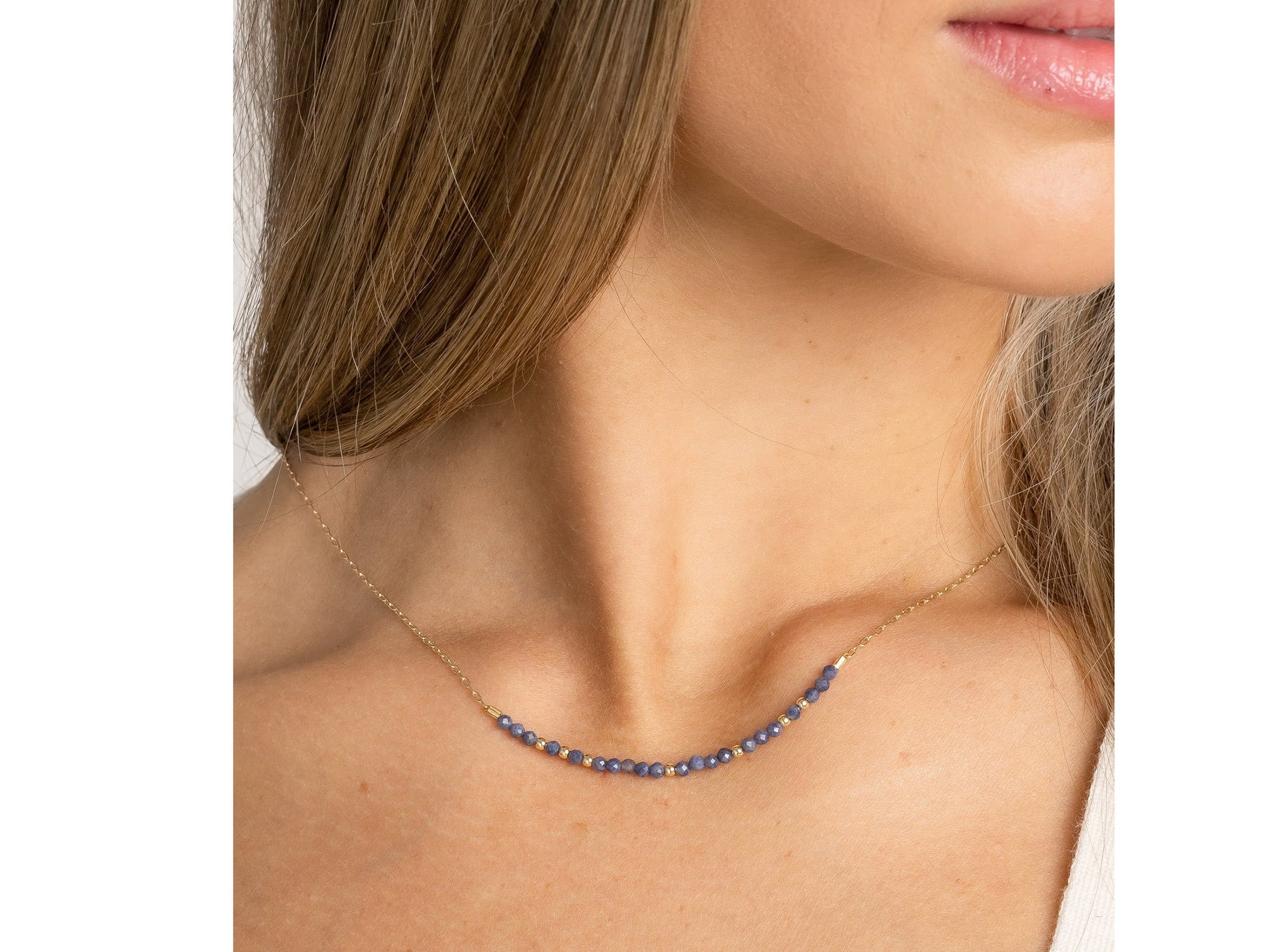 Sapphire Bar Necklace