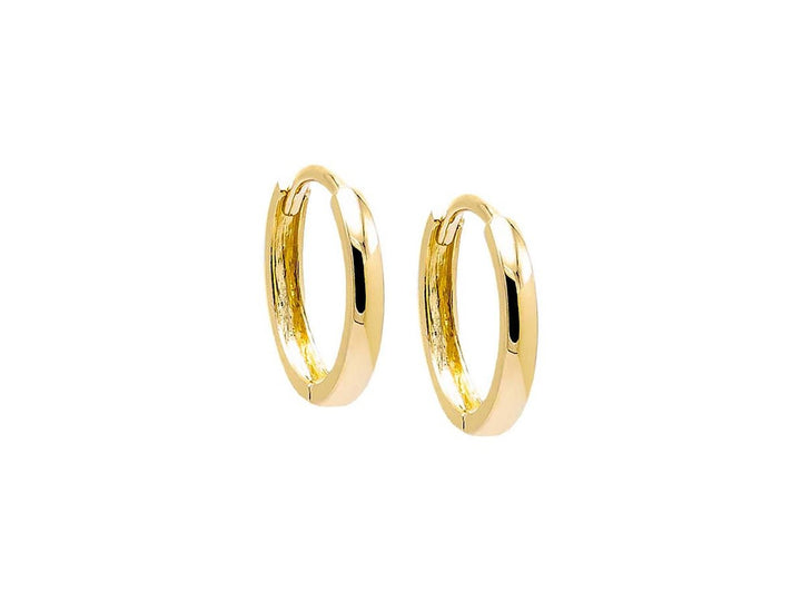 14k Rounded Huggie Hoops