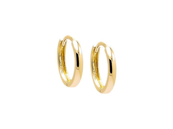 14k Rounded Huggie Hoops