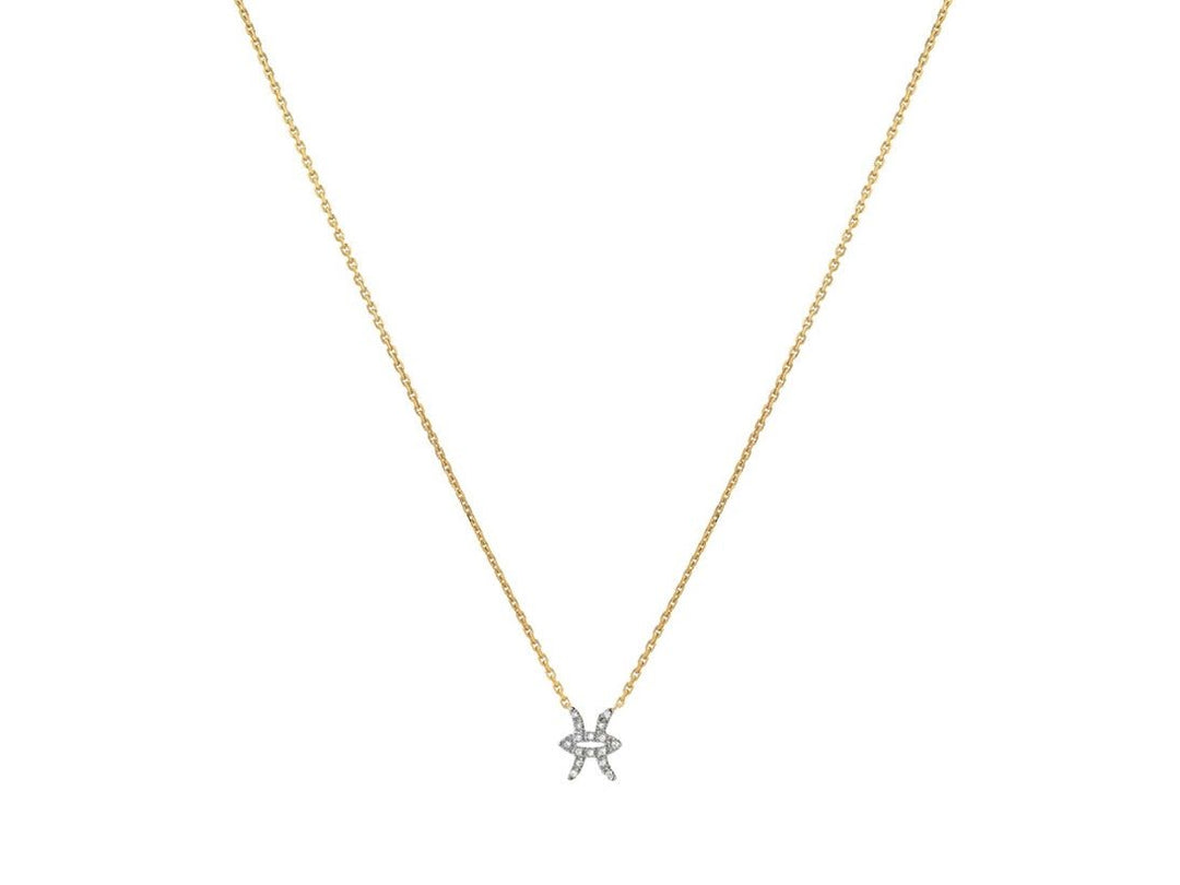 Diamond Pisces Pendant Necklace