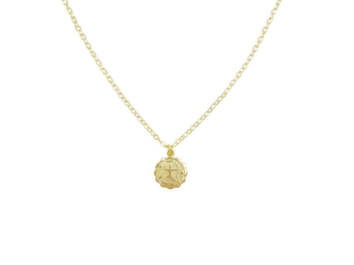 Gold Sagittarius Charm Necklace