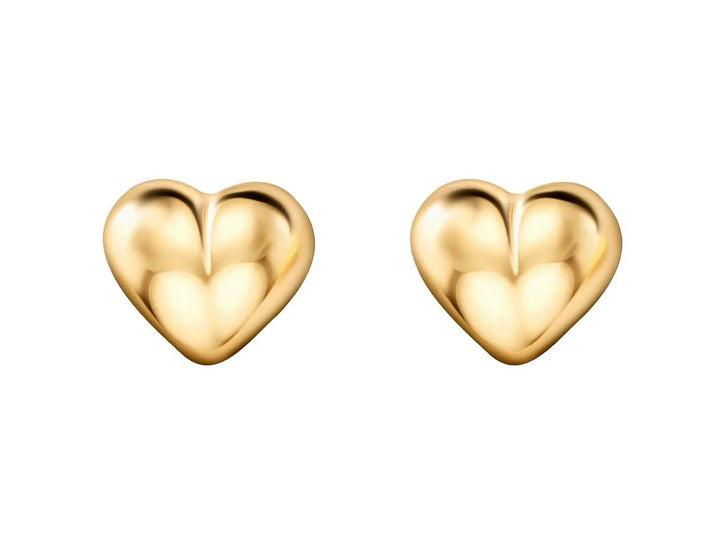 14k Puffy Heart Stud Earrings