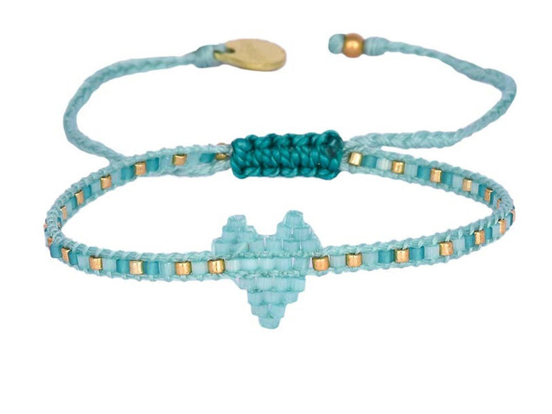 Turquoise Beaded Heart Bracelet