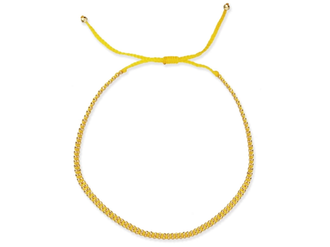 Handmade Yellow Woven Gold Chain Bracelet