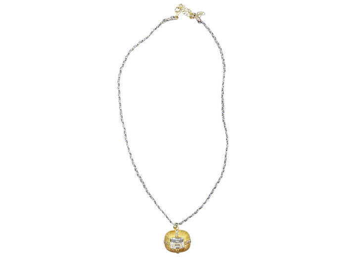 Aquamarine and Diamond Pendant Necklace