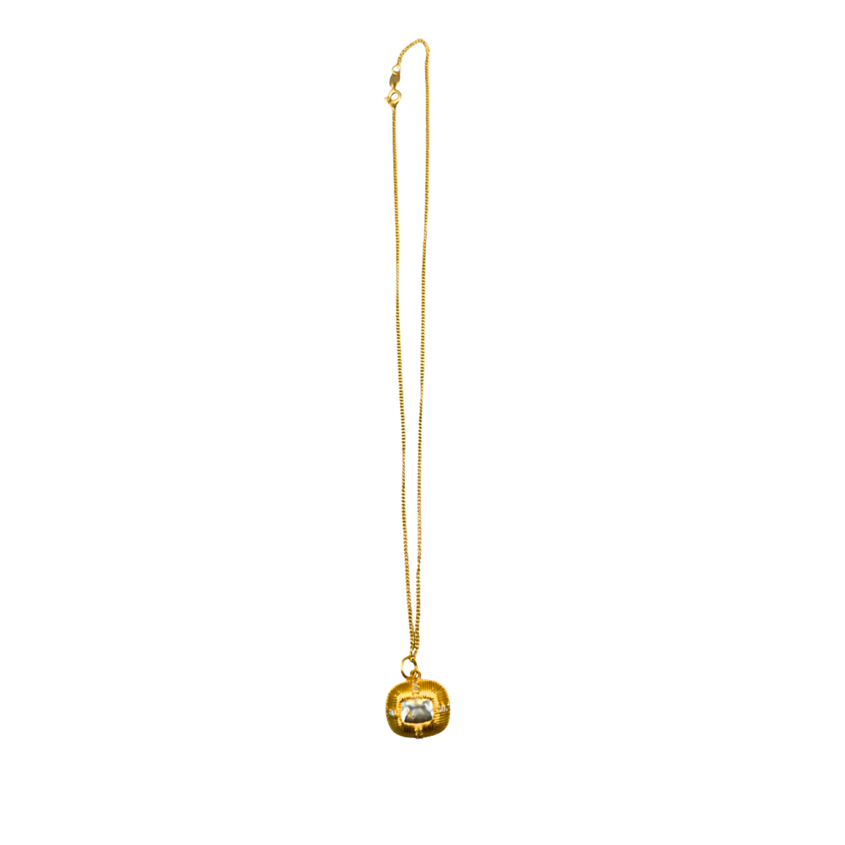 Aquamarine and Diamond Pendant Necklace