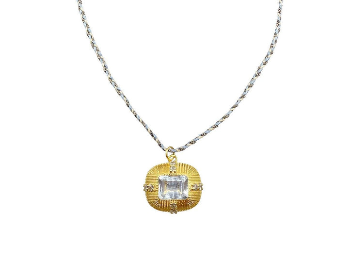 Aquamarine and Diamond Pendant Necklace