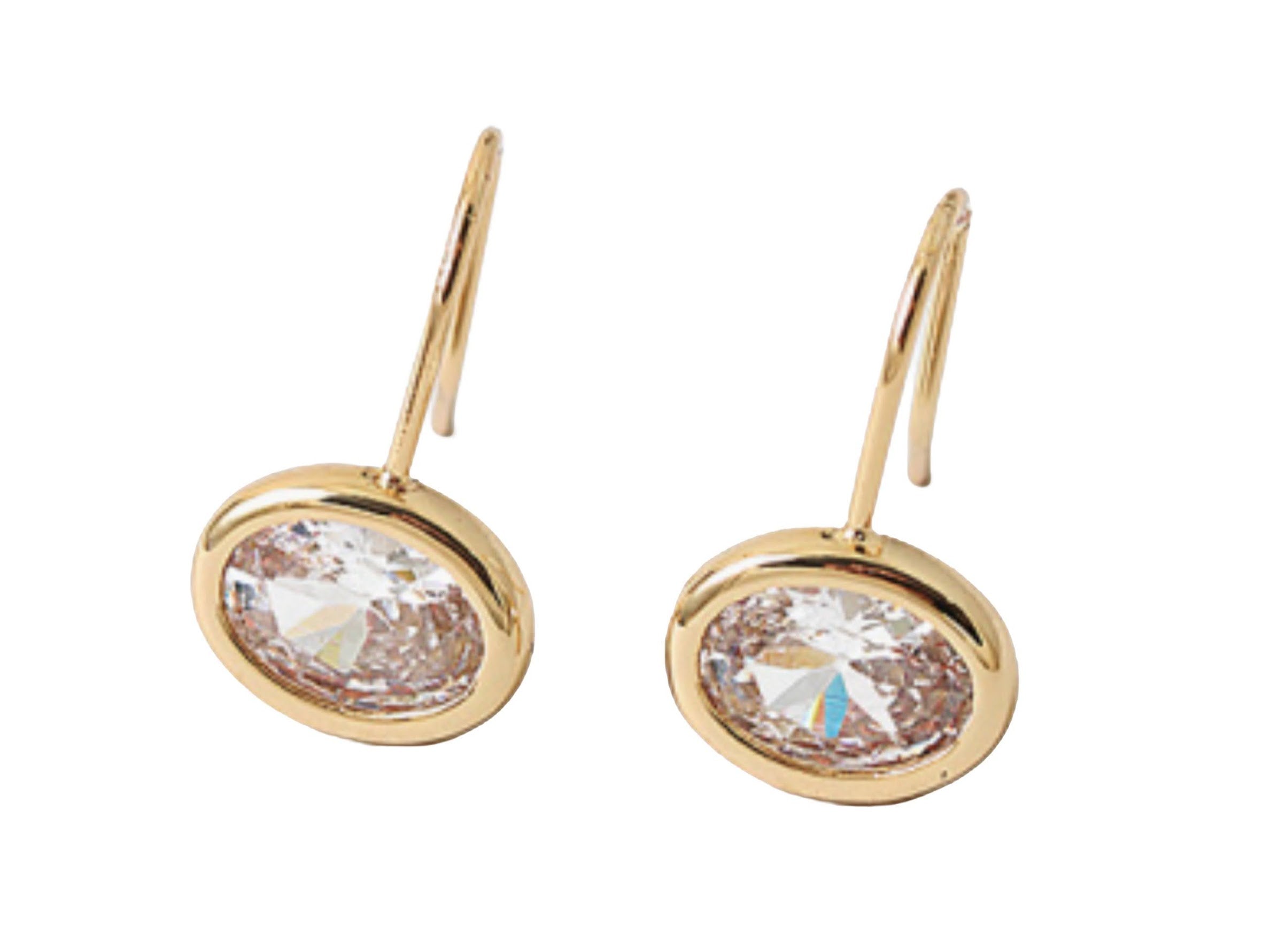 Delicate CZ Wire Earrings