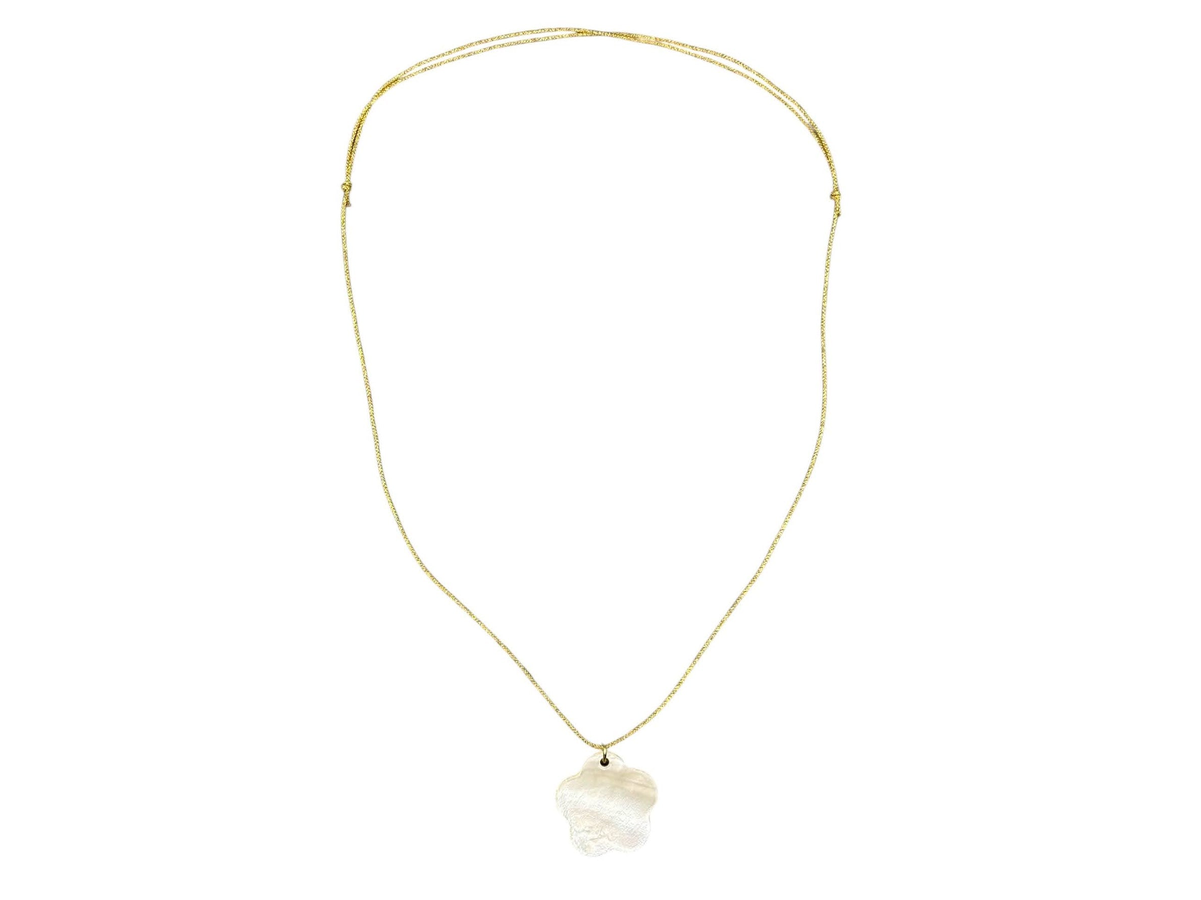 MOP Flower Charm Necklace