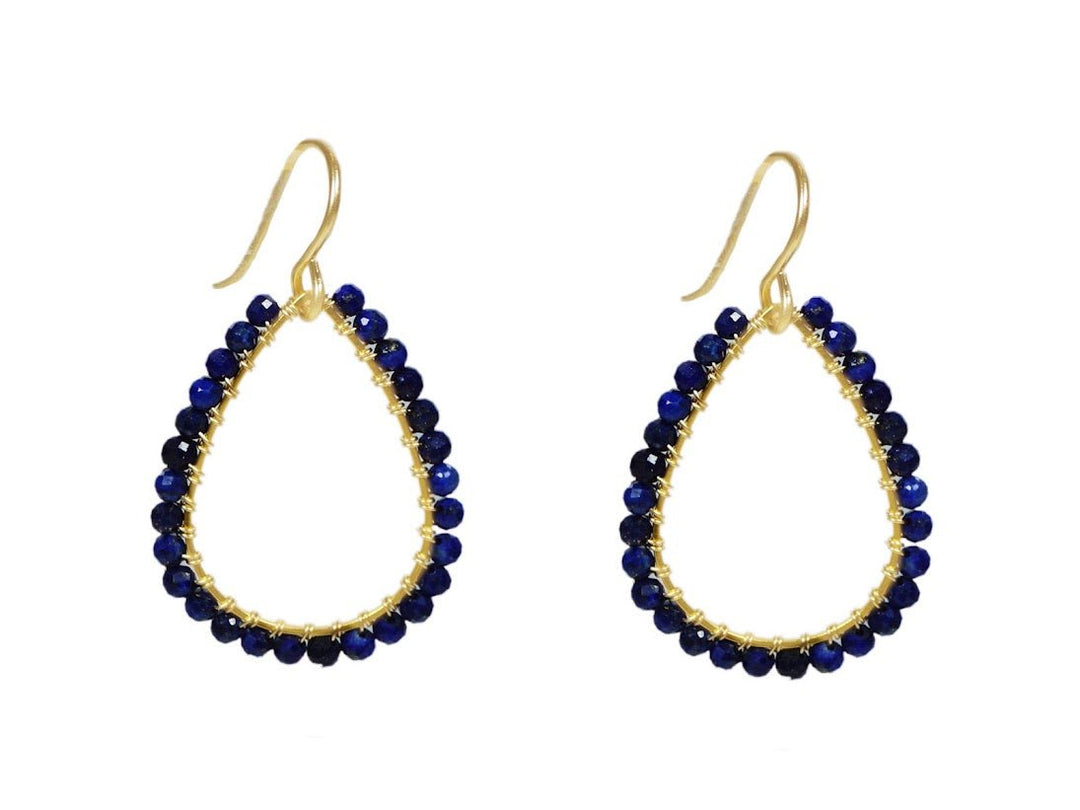 Large Lapis Teardrop Earrings