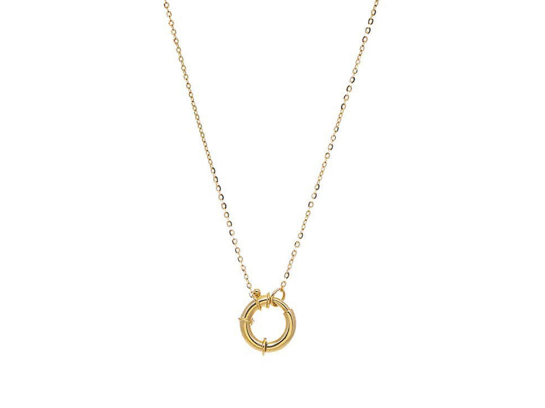 14k Chunky Toggle Charm Necklace