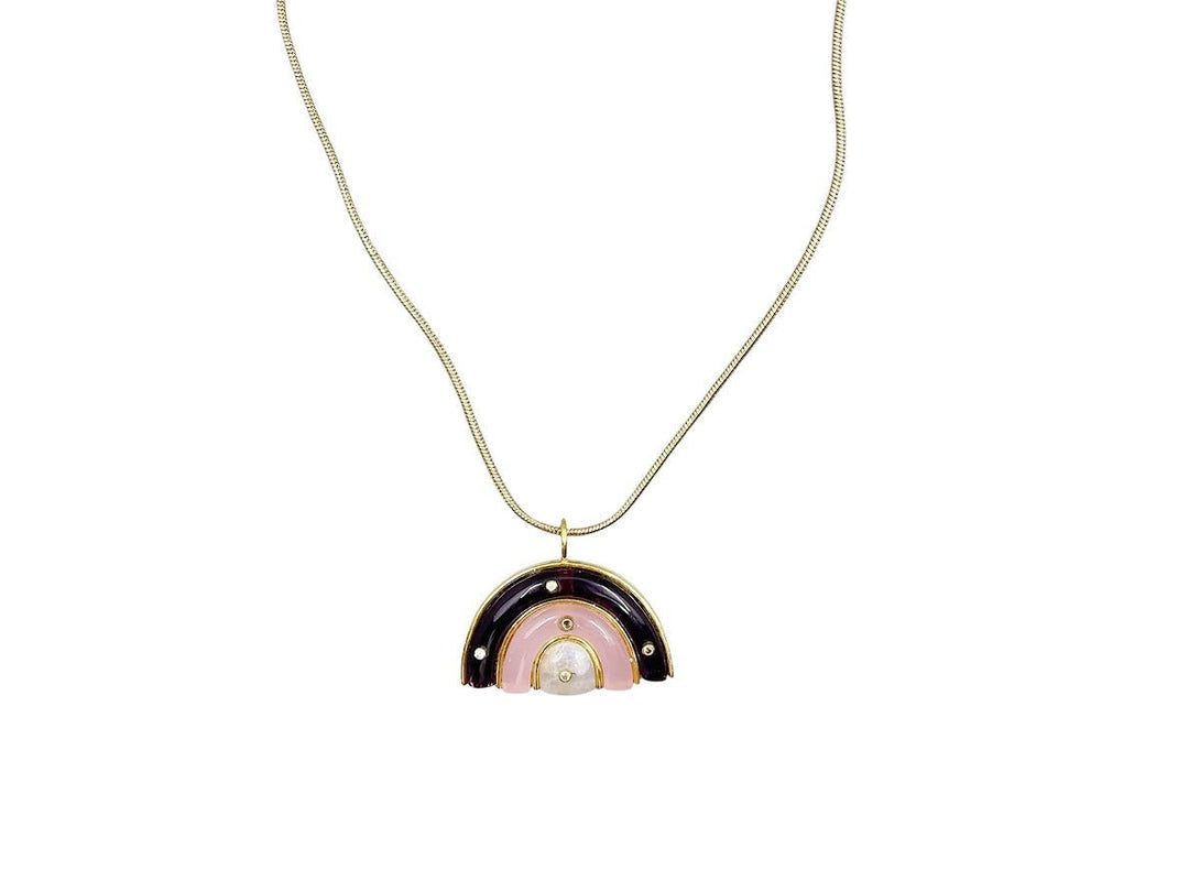 1970s Snake Chain with Rainbow Pendant