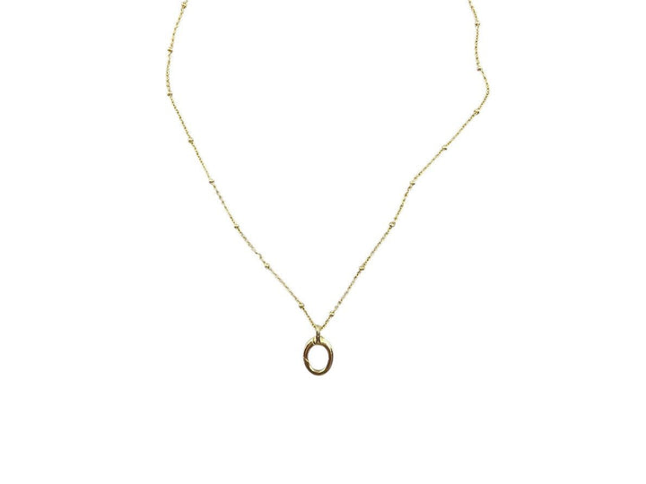 Gold Satellite Chain with Charm Holder