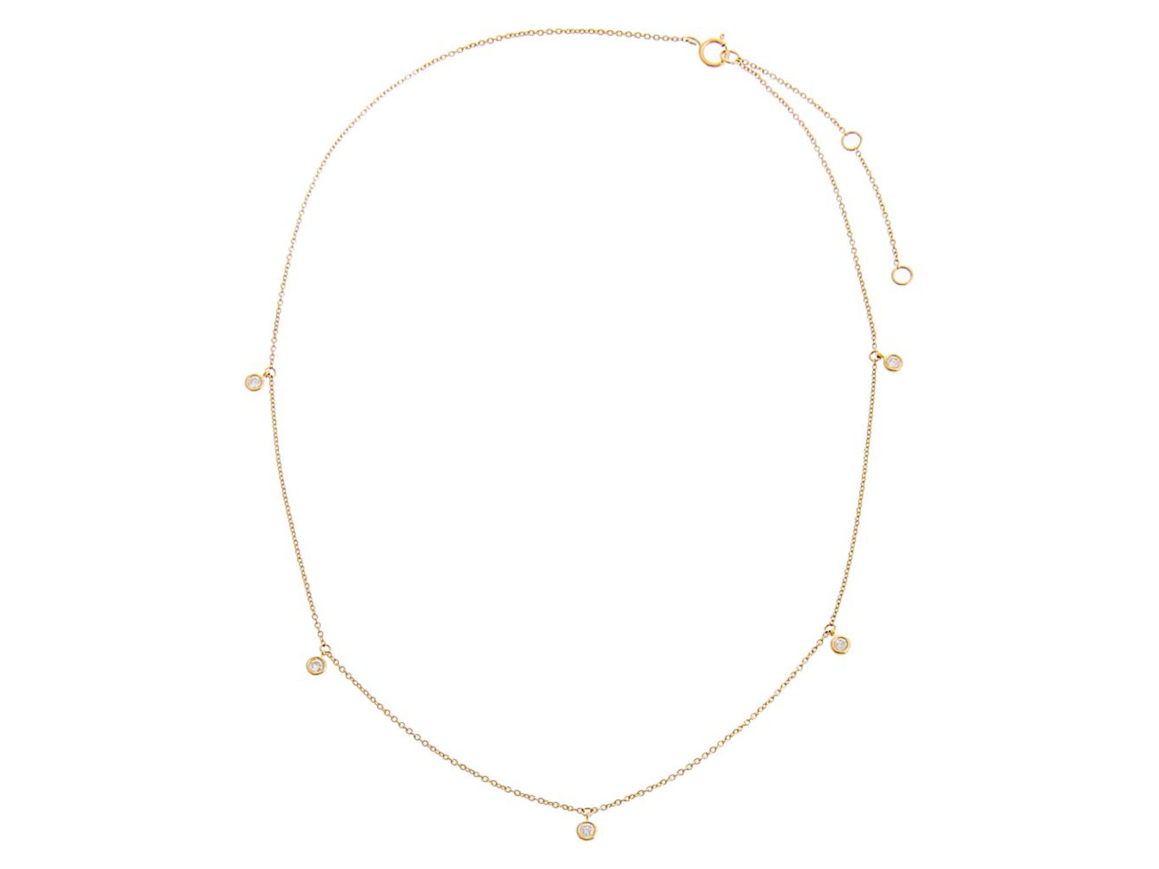 14k Dangling Diamond Necklace