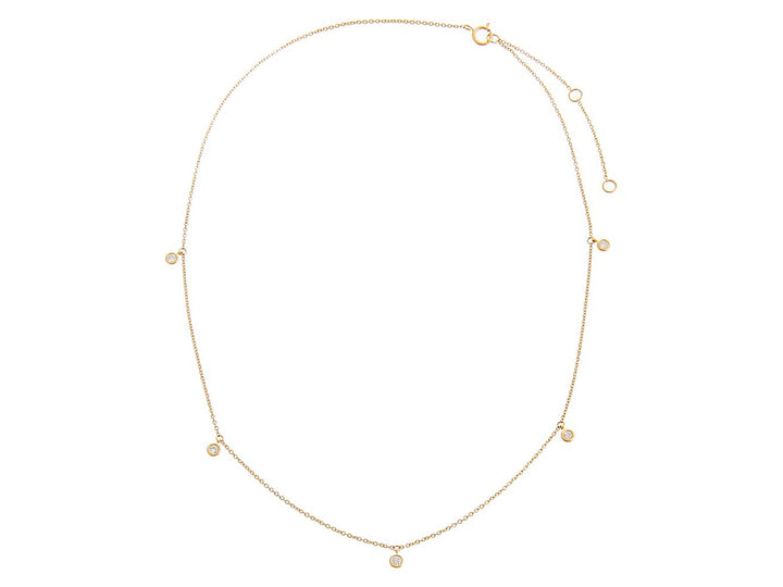 14k Dangling Diamond Necklace