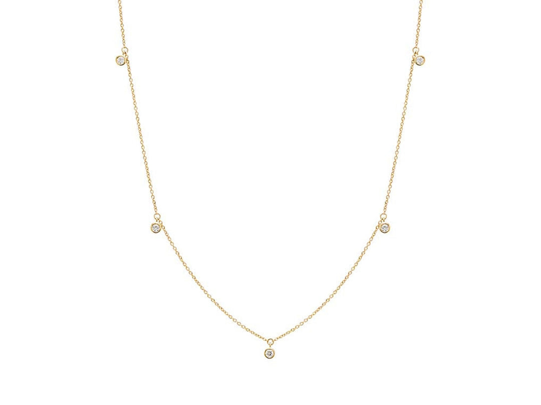 14k Dangling Diamond Necklace