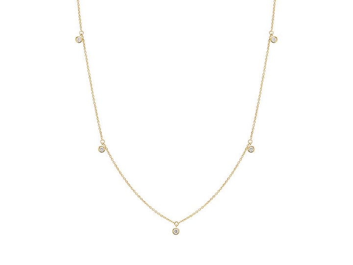 14k Dangling Diamond Necklace