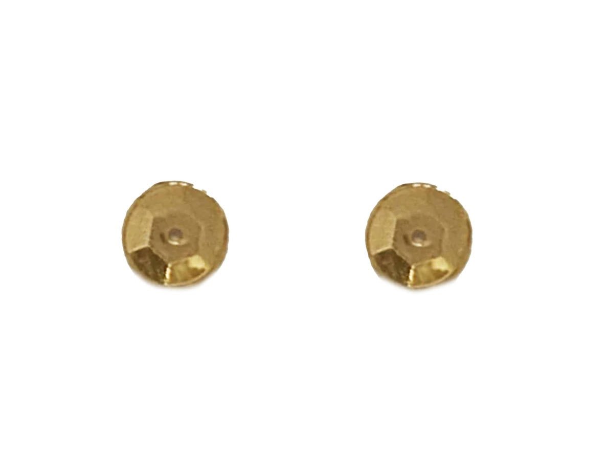 14k Sequin Stud Pair of Earrings