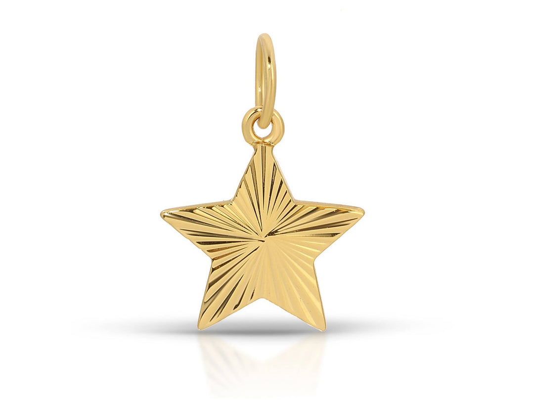 Gold Sunbeam Star Charm