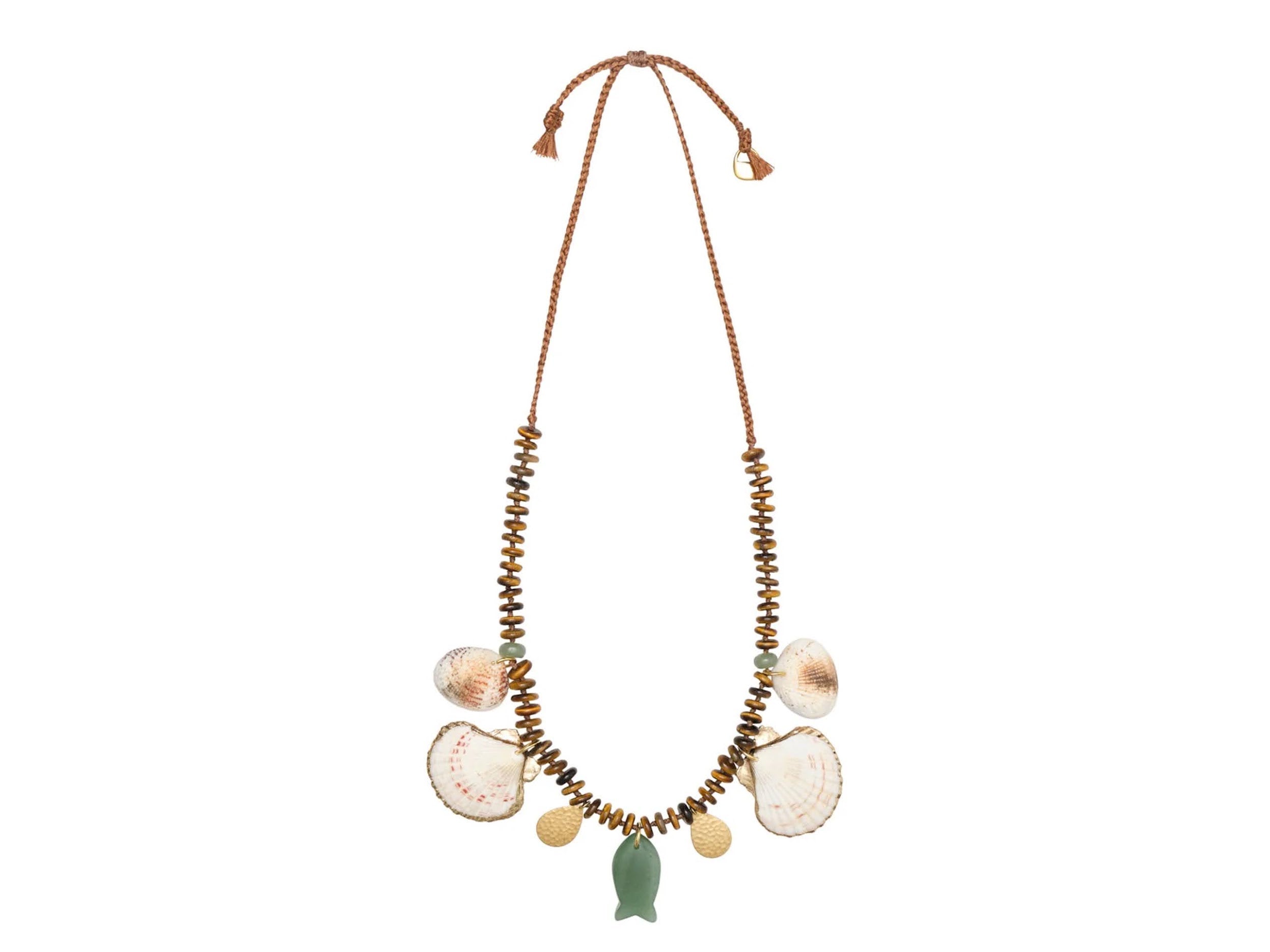 Tiger Eye Necklace with Charms