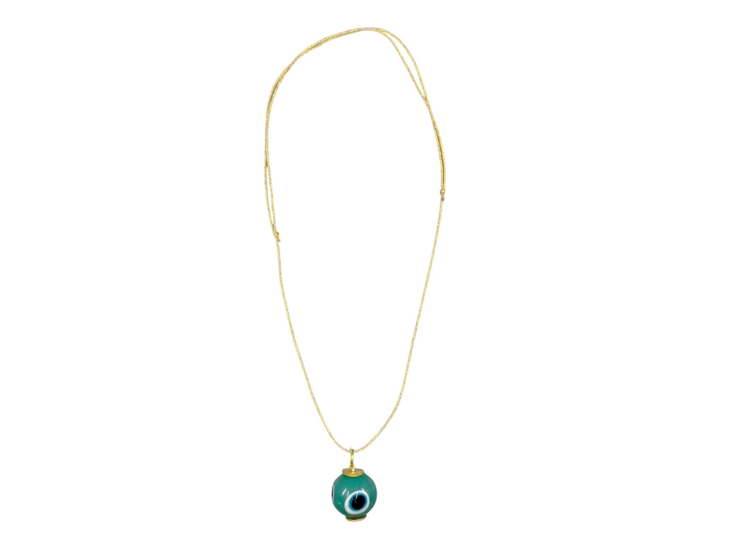 Green Evil Eye Charm Necklace