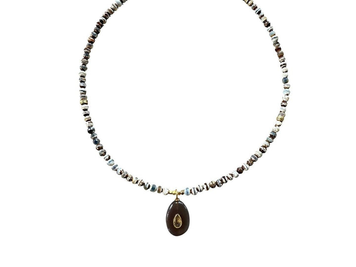 Tibetan Agate Charm Necklace