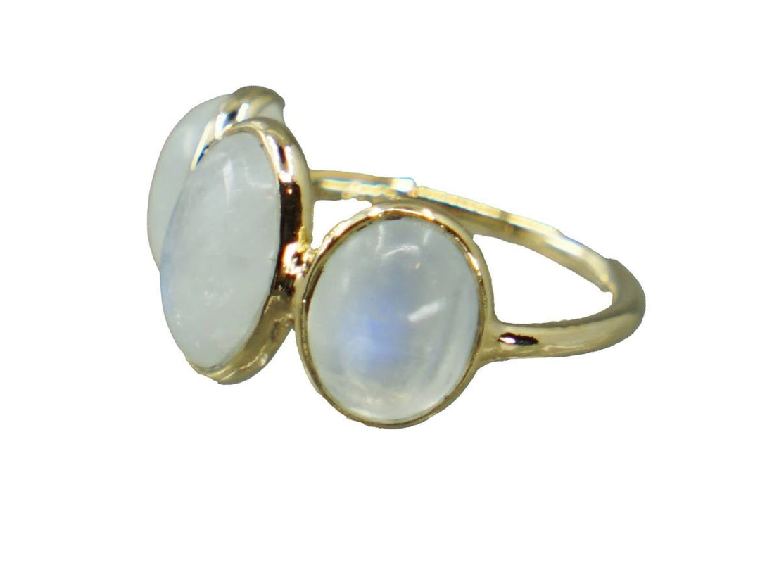 Moonstone 3-Stone Ring