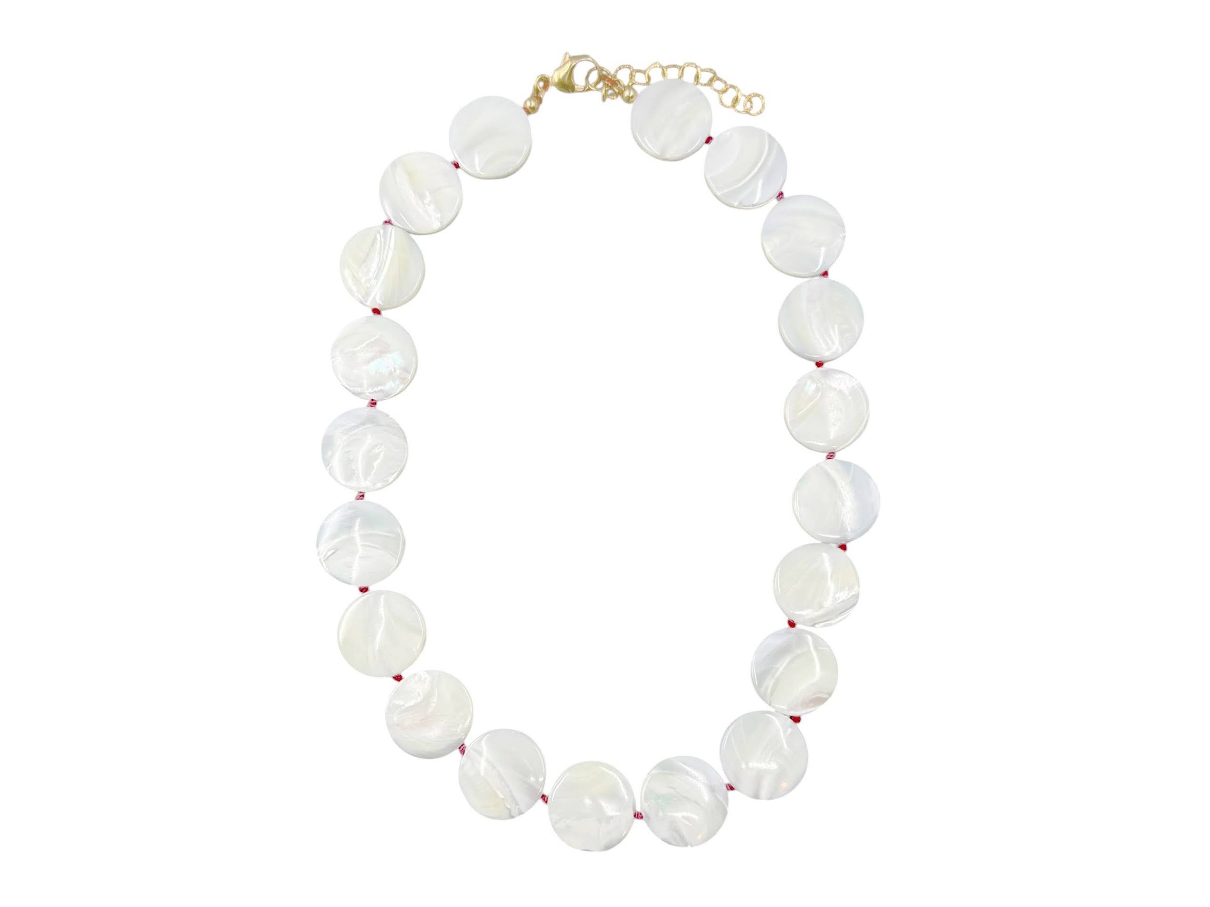 Mother of Pearl Coins Necklace