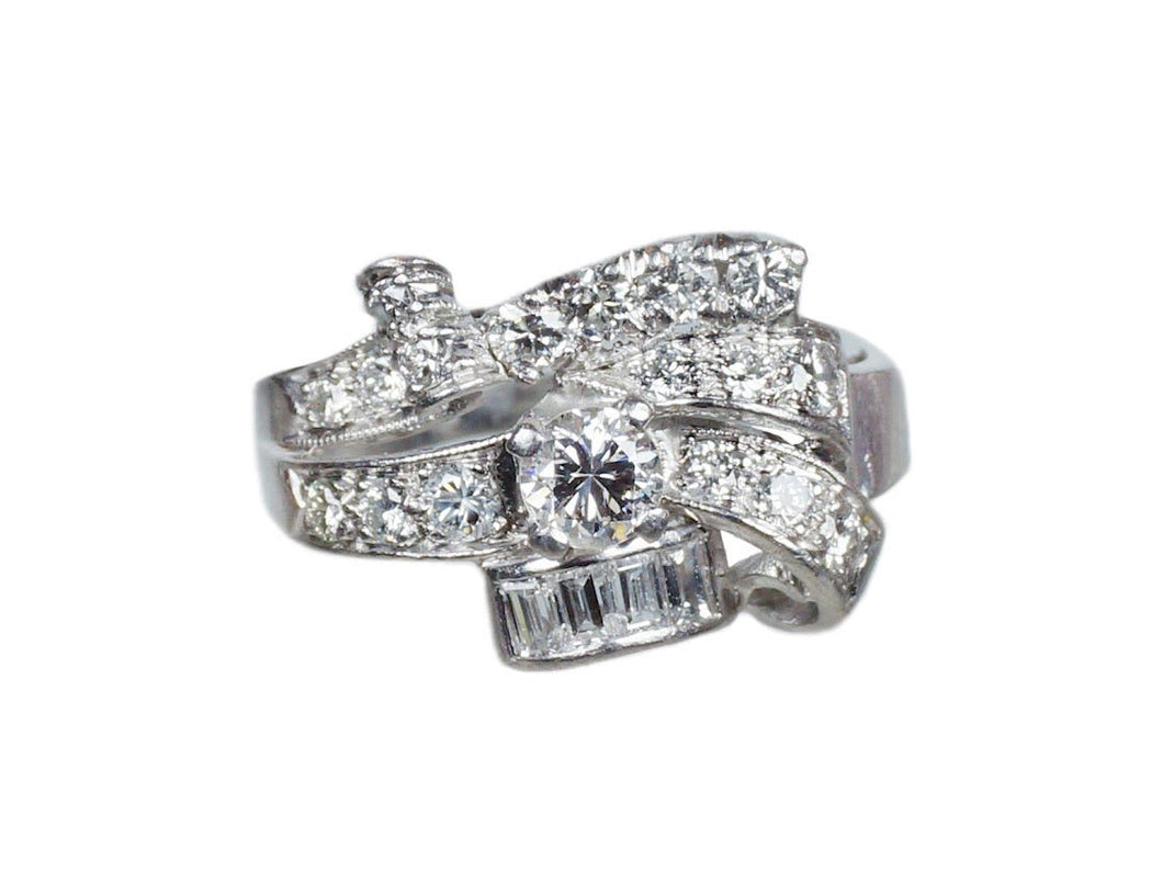 1940s Platinum Diamond Ring