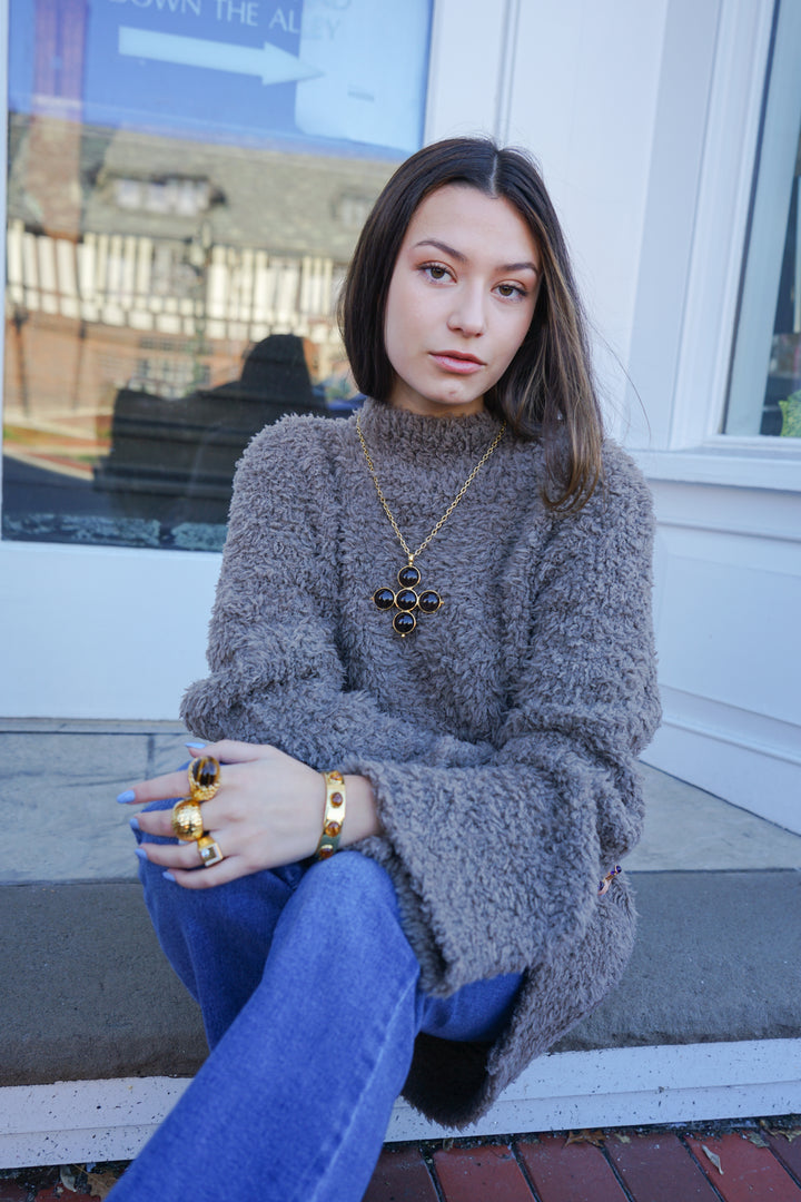 Five Stone Smoky Quartz Necklace