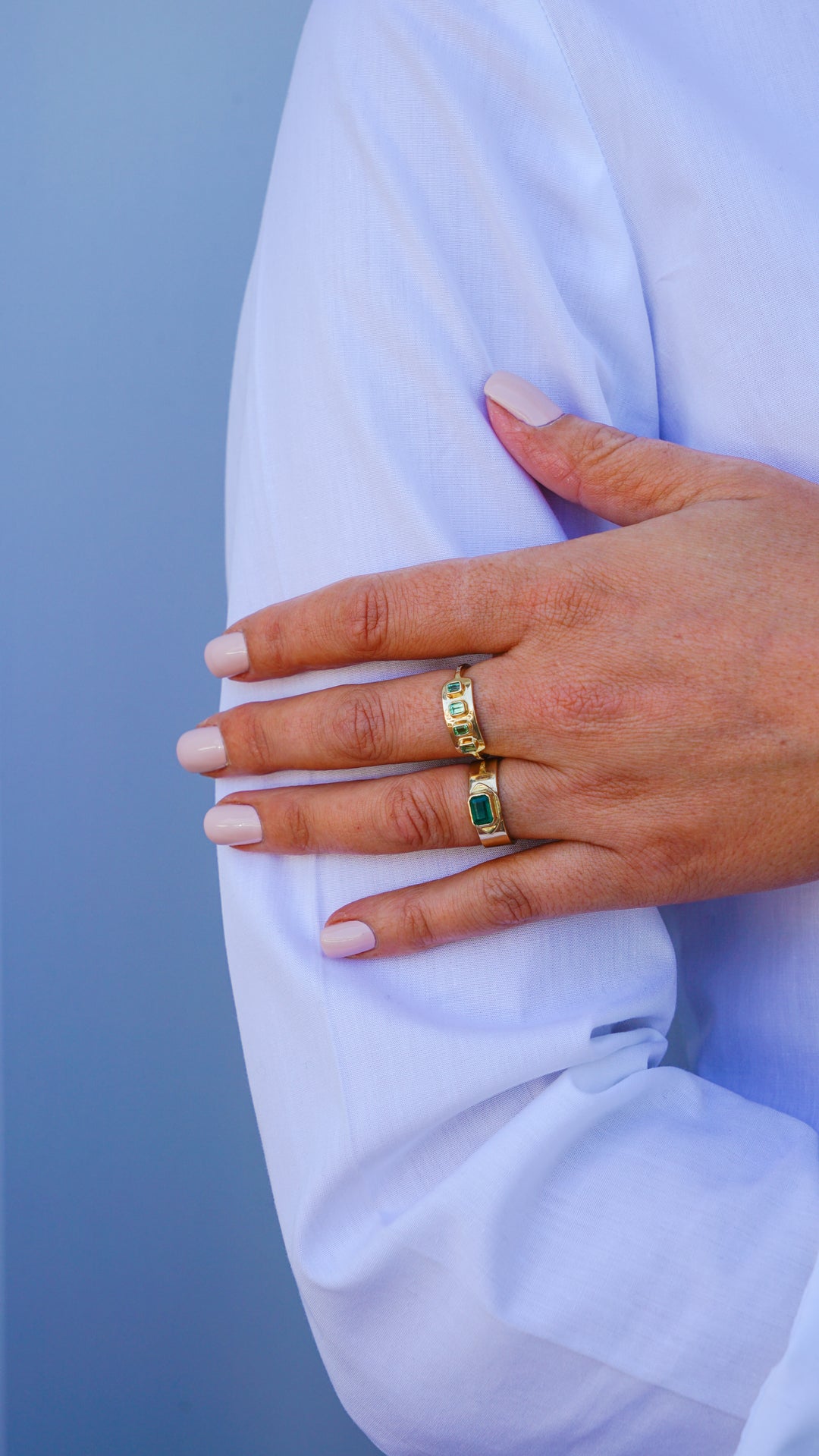 14k Green Tourmaline and Diamond Ring