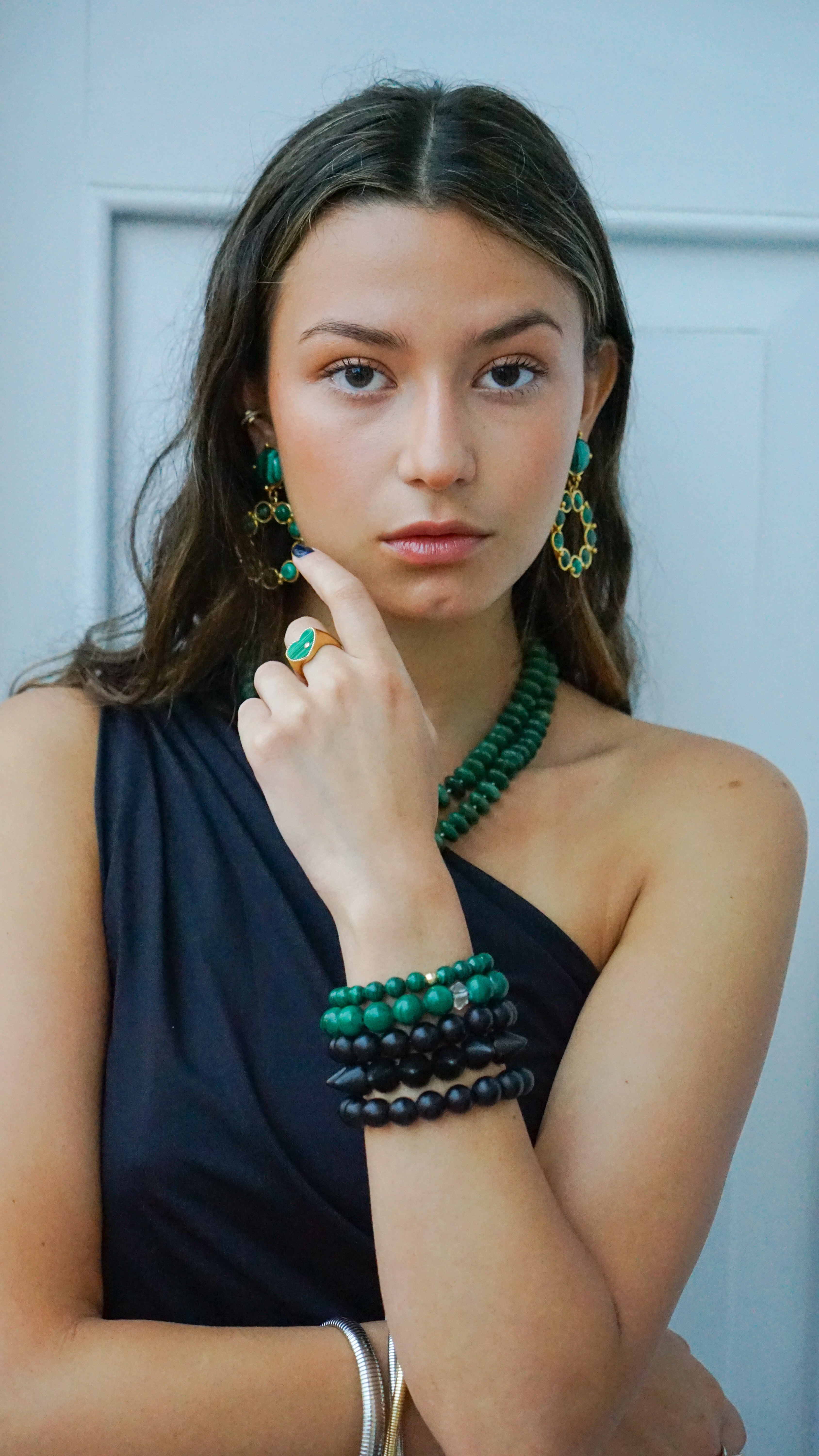 Black Howlite Stack of Bracelets
