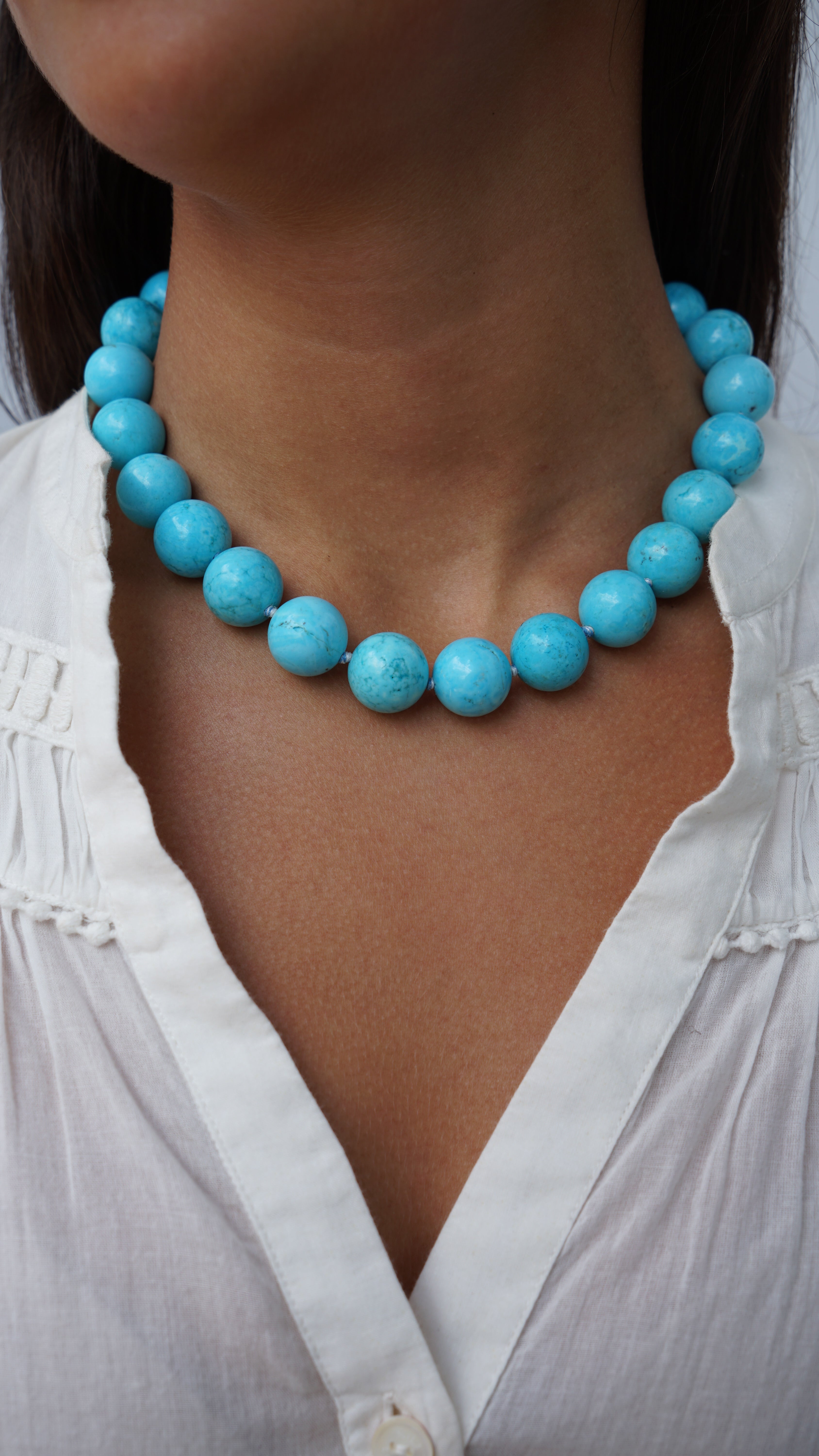 Turquoise Howlite Bead Necklace