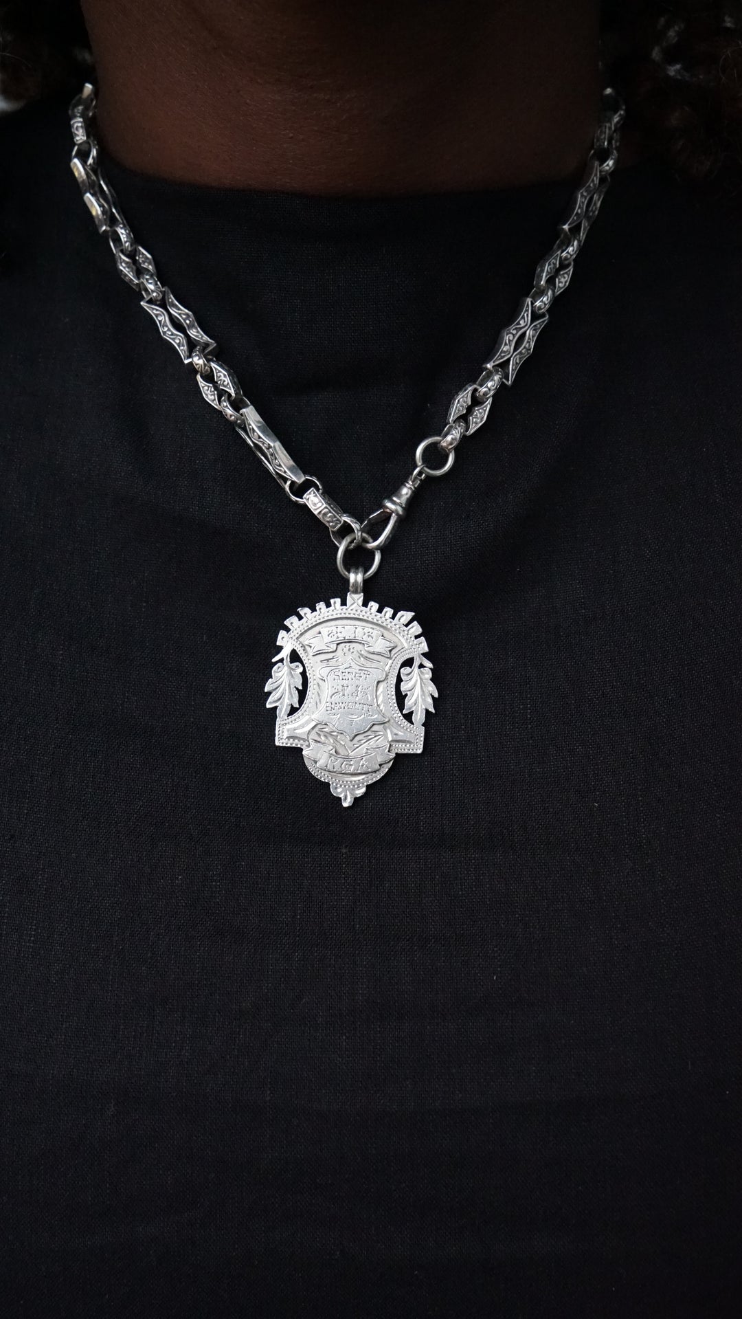 Victorian Cricket Medal Necklace