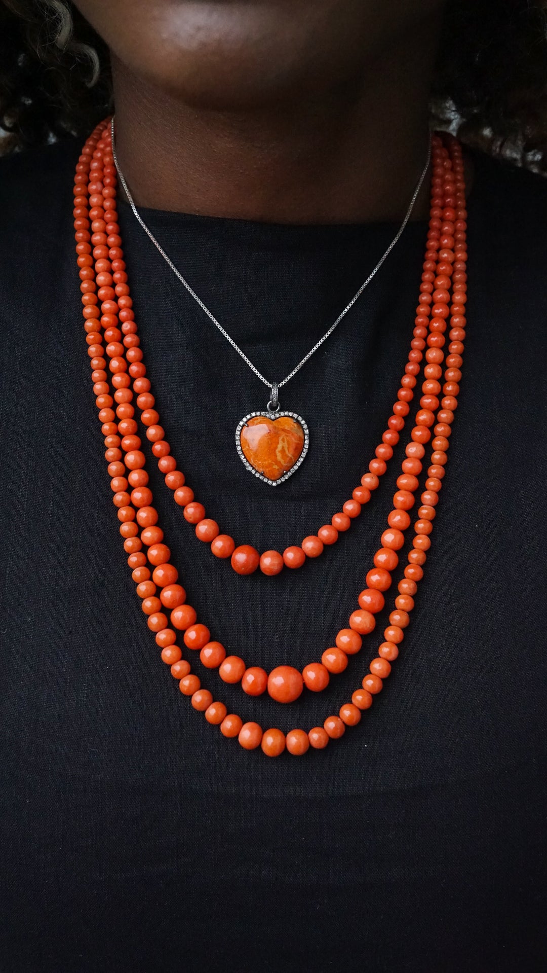 Victorian Era Coral Necklace