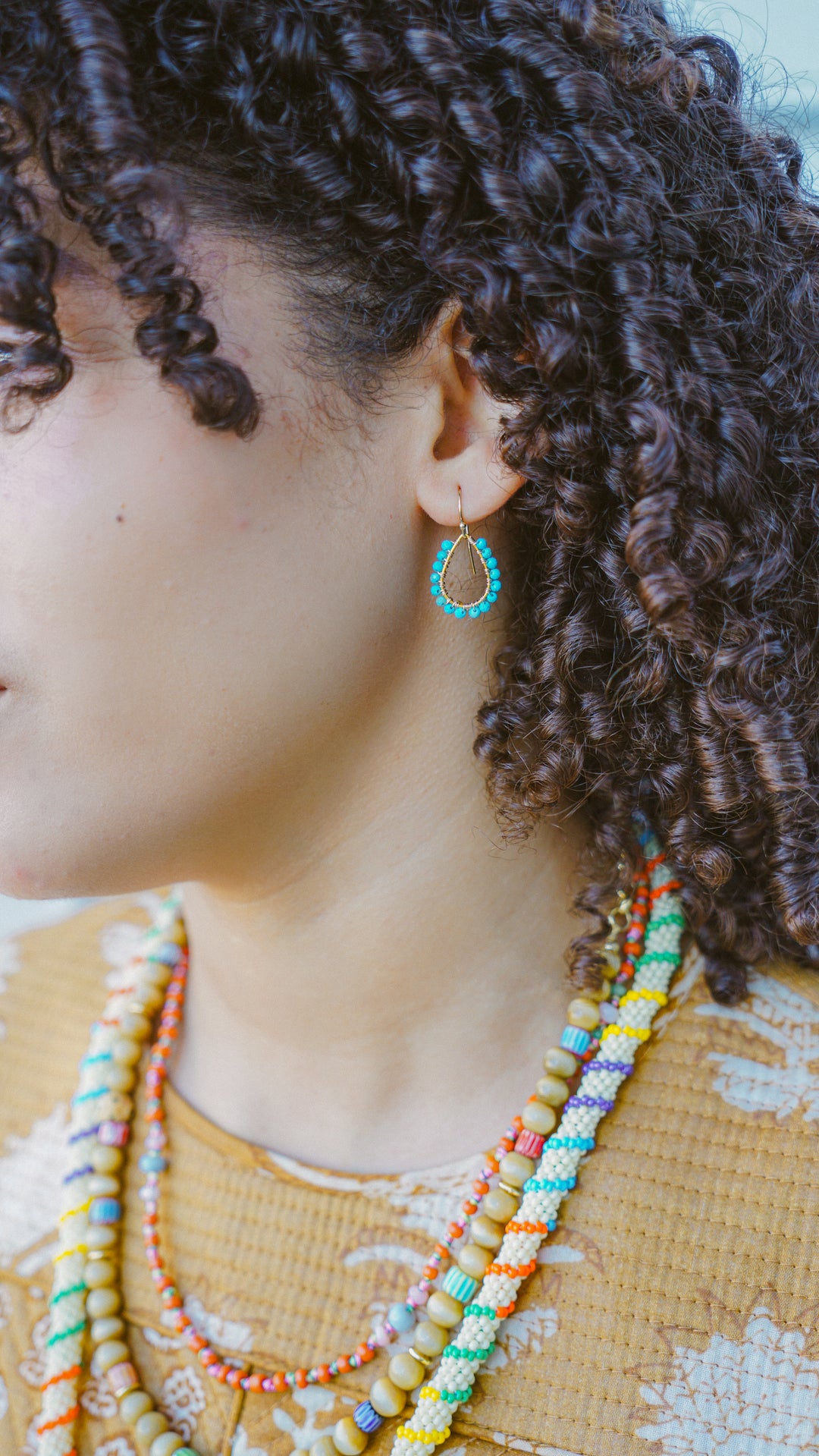 Baby Teardrop Turquoise Earrings