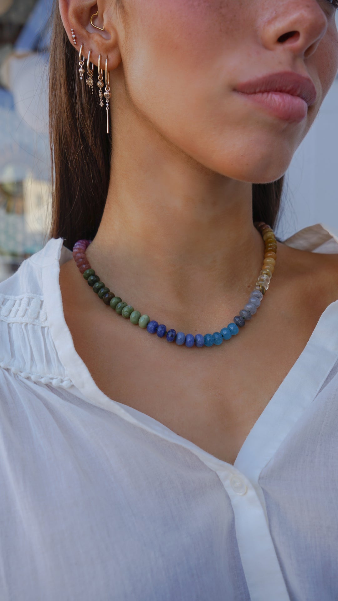 Fall Rainbow Strand Necklace