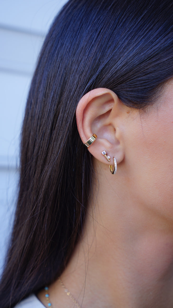 Diamond Huggie Earrings