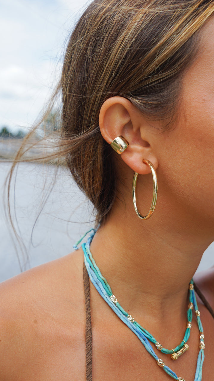 Gold Medium Clip Hoops