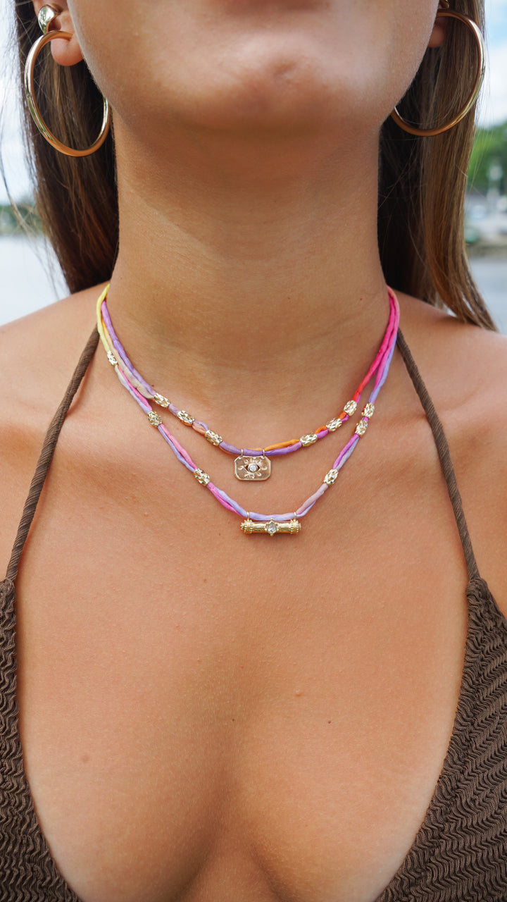Sunset Silk Jaipur Necklace