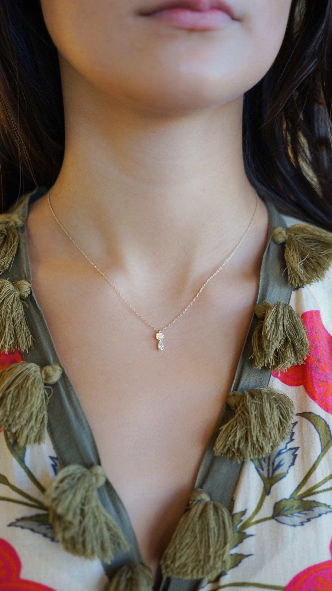 14k Fine Chain Necklace with Diamonds