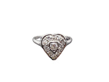Load image into Gallery viewer, Platinum Victorian Diamond Heart Ring
