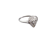 Load image into Gallery viewer, Platinum Victorian Diamond Heart Ring
