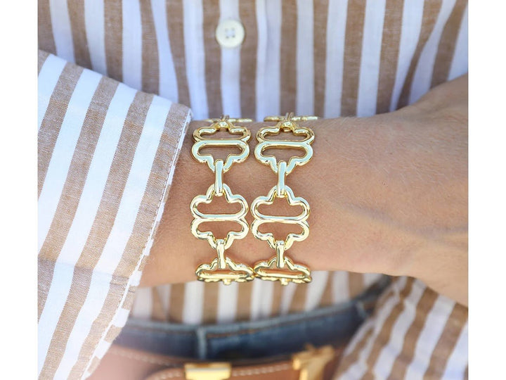 Gold Clover-Inspired Link Bracelet