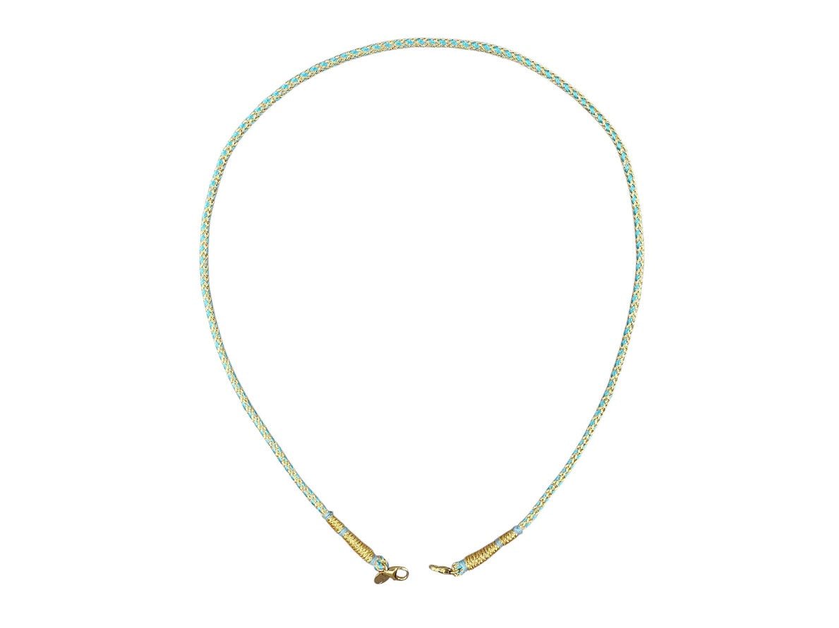 Lagoon Blue Braided Indian Cord