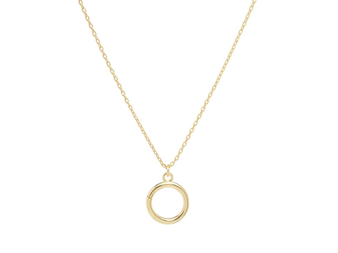 Gold Charm Holder Necklace
